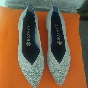 Rothy's Pearl Metallic Points! RARE!!! 8.5